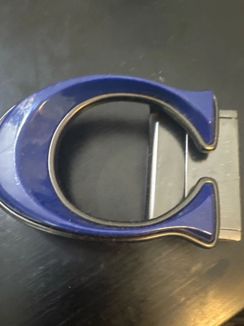 Coach Blue 'C' Belt Buckle